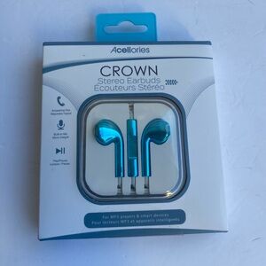 Acellories Blue Stereo Earbuds